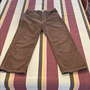 Reformation cropped chocolate brown jeans.  Size 26
